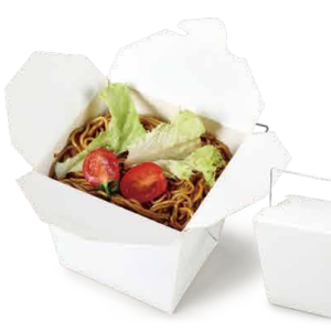 White Cardboard Box-Wire Handle