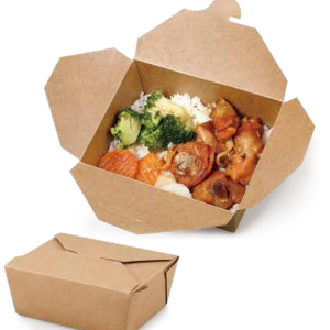 Kraft menu box - FSC certified foldable meal container