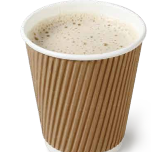 Ripple wall natural kraft paper cup vertical style - FSC certified