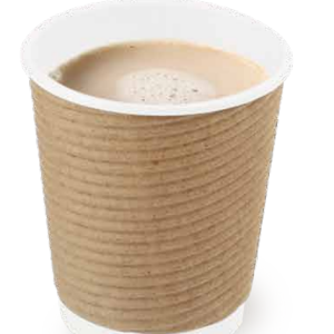 Ripple wall natural kraft paper cup horizon style - FSC certified