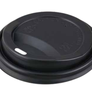 Black PLA coffee cup lid - compostable