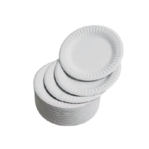Round paper plate - FSC certified paperboard by Corncomp