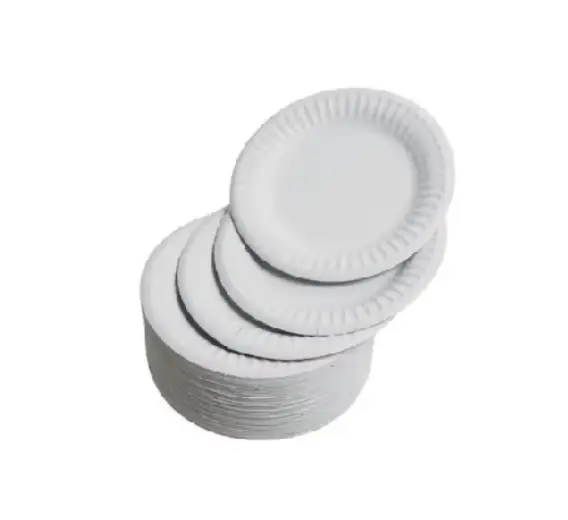 Round paper plate - FSC certified paperboard by Corncomp